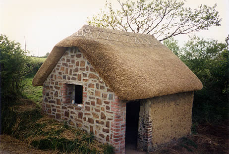 Simple thatched barn in combed wheat reed 